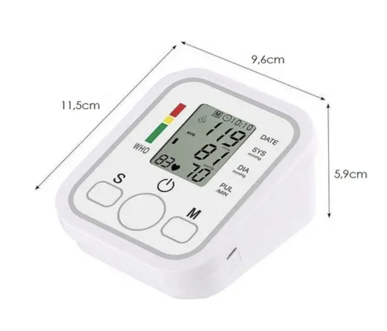 Tensiometro Digital De Brazo Medidor Presion Arterial Pulso Color Blanco-3