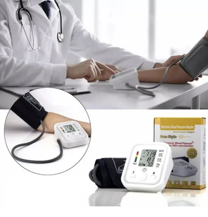 Tensiometro Digital De Brazo Medidor Presion Arterial Pulso Color Blanco-4