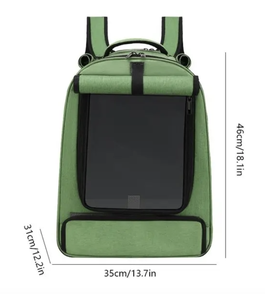 Bolso transportes mascotas malla verde-4