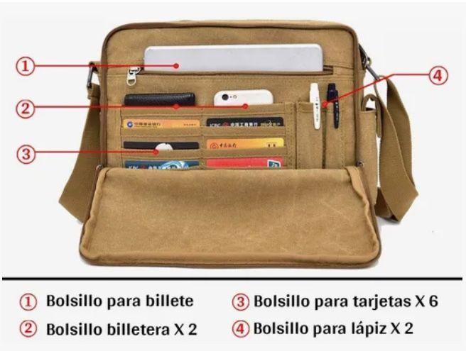 Bolso Bandolera De Lona Gran Capacidad-4