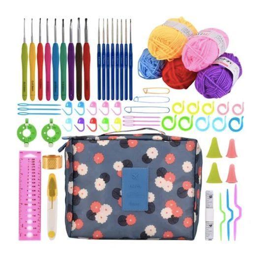 Set Con Estuche Crochet Silicona -0