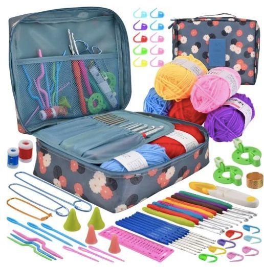 Set Con Estuche Crochet Silicona -1