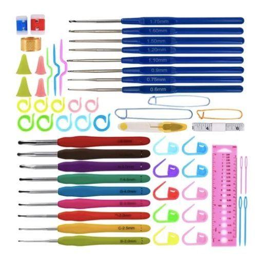 Set Con Estuche Crochet Silicona -4