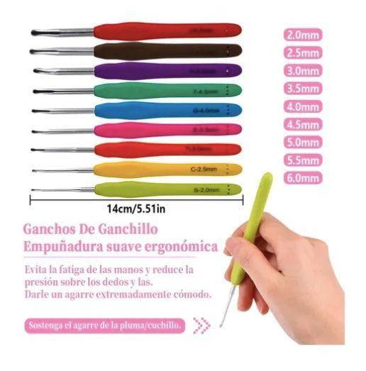 Set Con Estuche Crochet Silicona -5