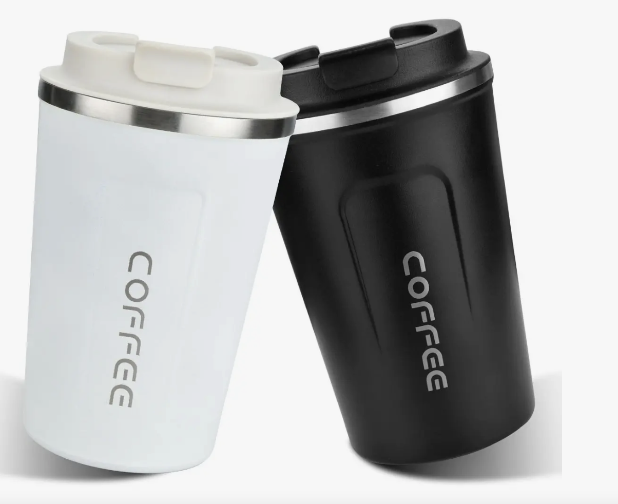 Vaso Termico Portatil De Doble Capa De Acero Inoxidable Negro-2