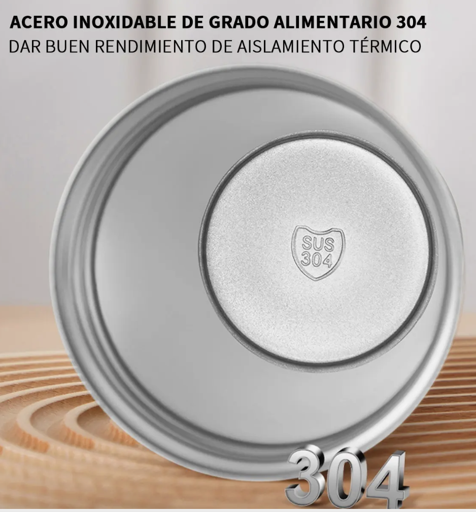 Vaso Termico Portatil De Doble Capa De Acero Inoxidable Negro-3