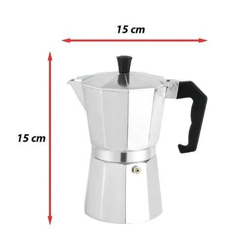 Cafetera Italiana Para 3 Tazas Aluminio-2