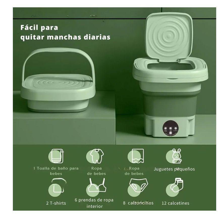 Mini Lavadora Portatil Plegable Centrifugado Ropa Pequeña-1