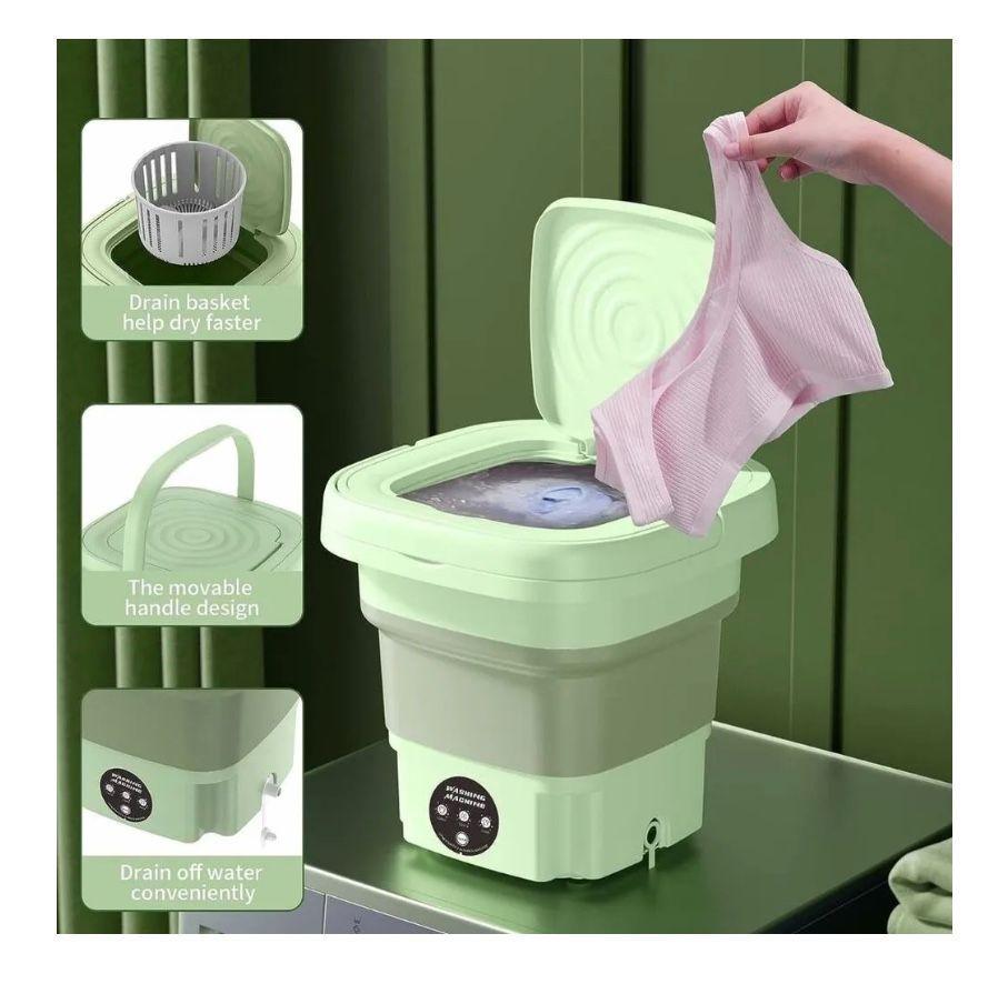 Mini Lavadora Portatil Plegable Centrifugado Ropa Pequeña-2