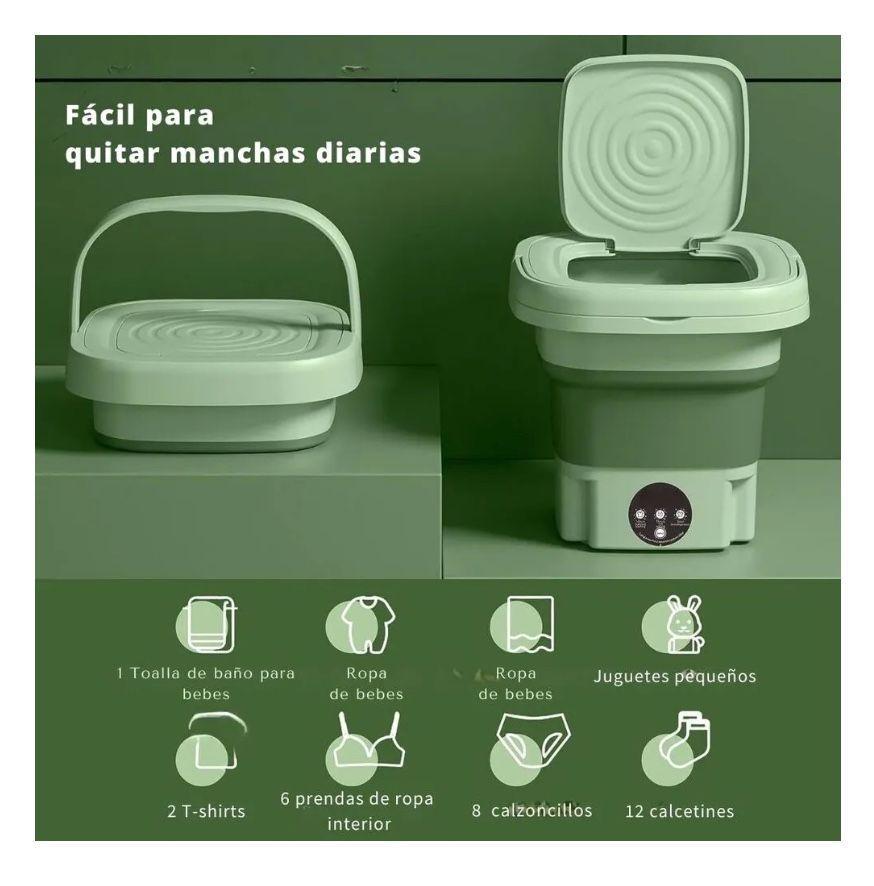 Mini Lavadora Portatil Plegable Centrifugado Ropa Pequeña-3