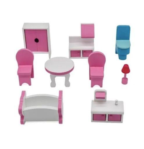 Casa De Muñecas Clásica Con Accesorios-3