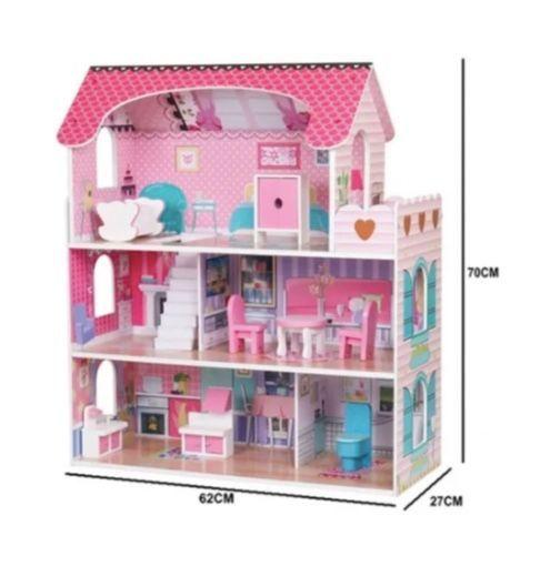 Casa De Muñecas Clásica Con Accesorios-4