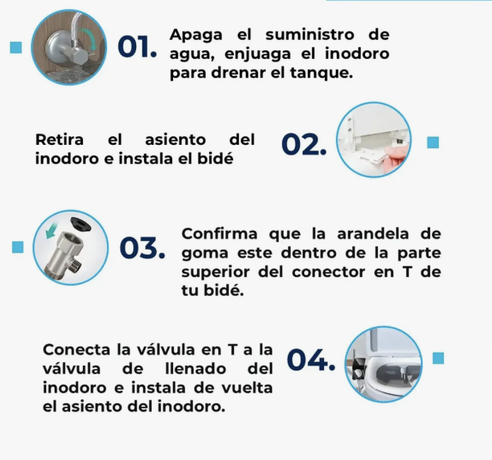 Bidet WC Inodoro ajustable universal-4