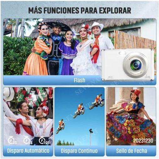 Video Cámara Digital 4k Fhd Cámara Dual Autoenfoque Selfies-5