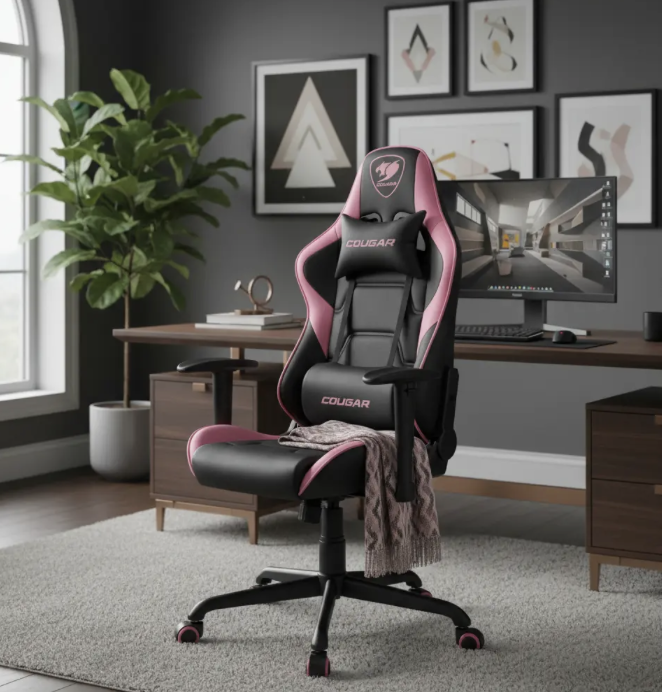 Silla gamer rosa-0