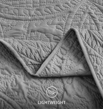 Cubrecama Gris Reversible King 2 Funda Almohada-4