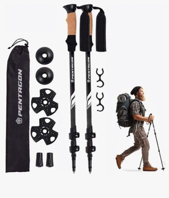 Bastones De Trekking Color Negro-1