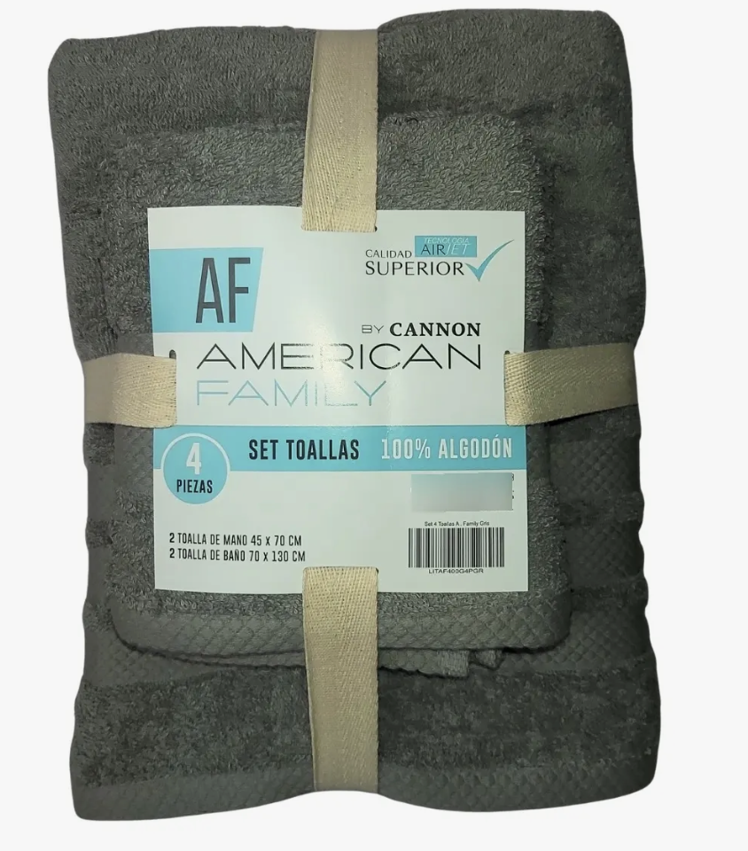 Set de toalla ba o de 400g gris oscuro-1