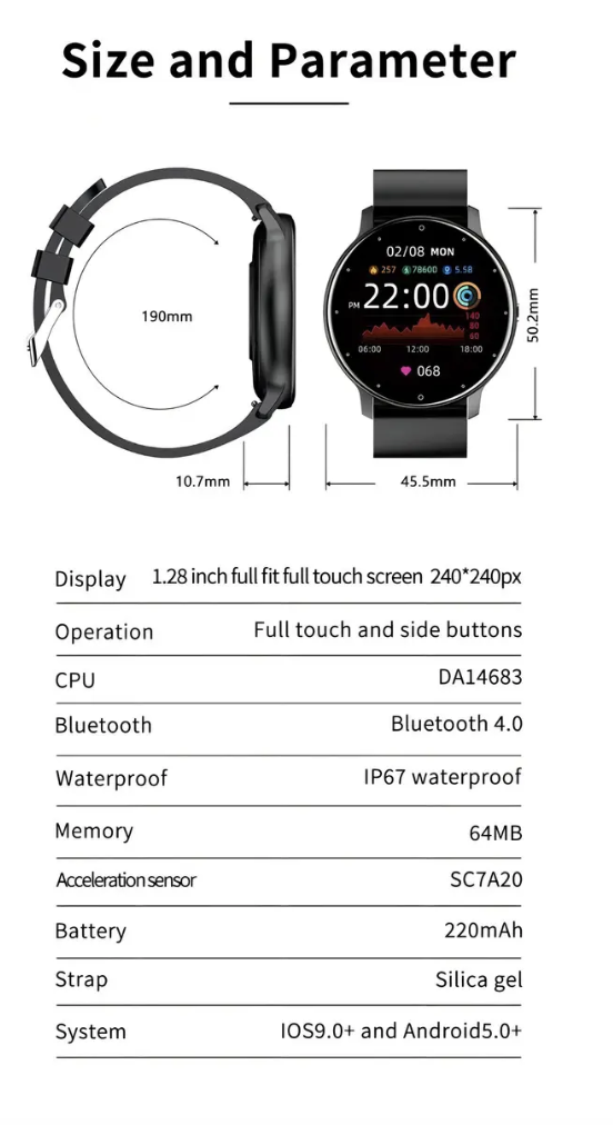 Smartwatch Gen rica negro-3