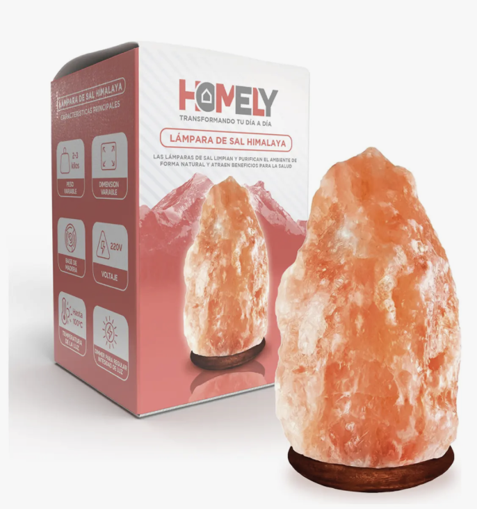 Lampara De Sal Himalaya Roca Intensidad Regulable Dormitorio-0