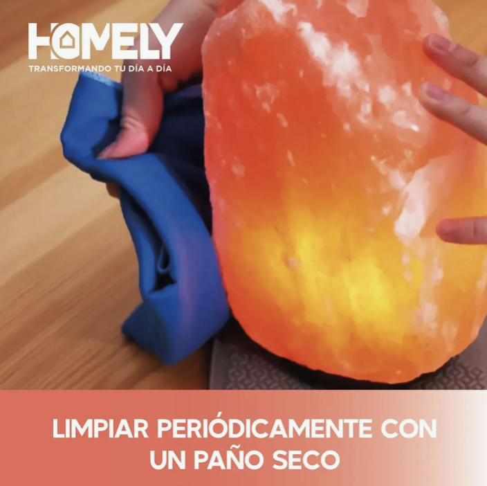 Lampara De Sal Himalaya Roca Intensidad Regulable Dormitorio-3
