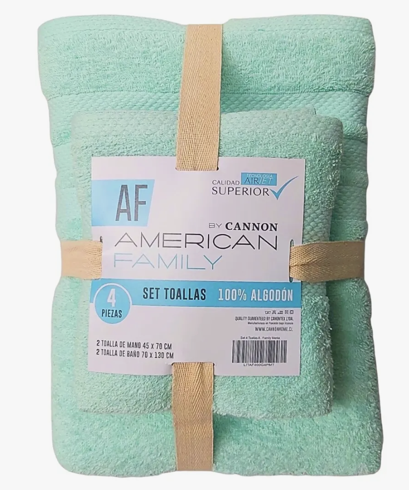 Set de toalla ba o de 400g menta-0