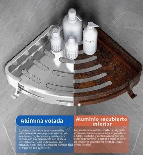  Repisas Esquineras Baño Inoxidable-4