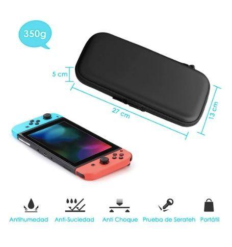 Estuche Protector Para Nintendo Switch Oled Kit 17 En1 Funda-4