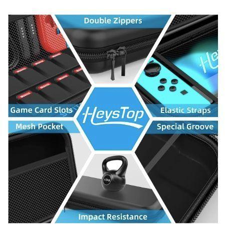 Estuche Protector Para Nintendo Switch Oled Kit 17 En1 Funda-3