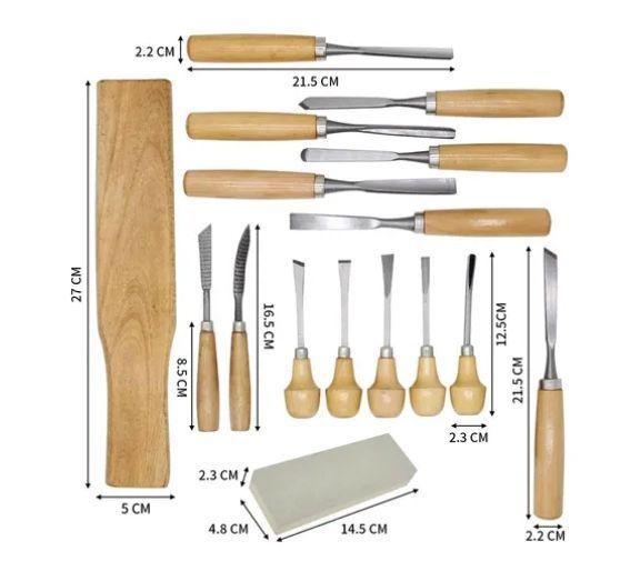 Juego De Cinceles Para Tallar Madera 16 Piezas-2