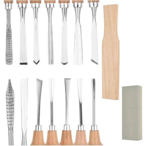 Juego De Cinceles Para Tallar Madera 16 Piezas-5