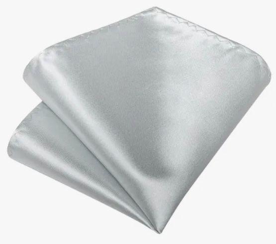 Corbatas Seda Hombres, Paño Y Colleras Gris-3