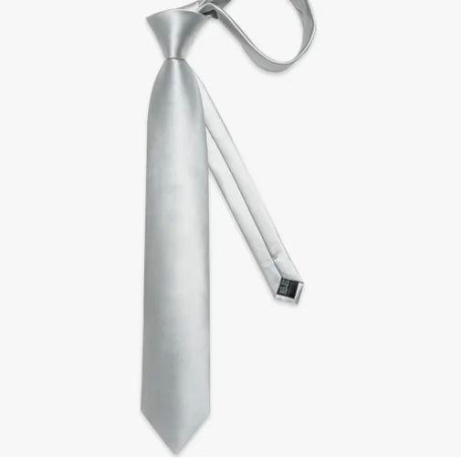 Corbatas Seda Hombres, Paño Y Colleras Gris-4