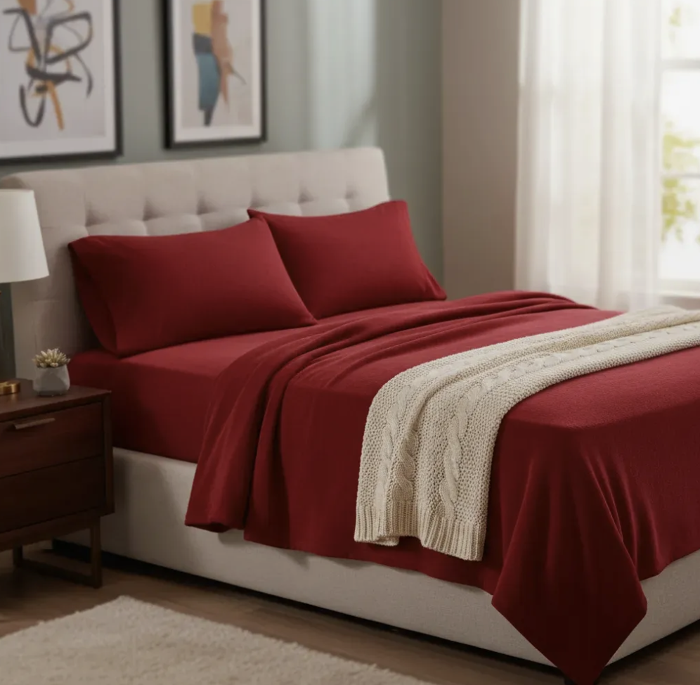 Sabana de polar King color rojo-0