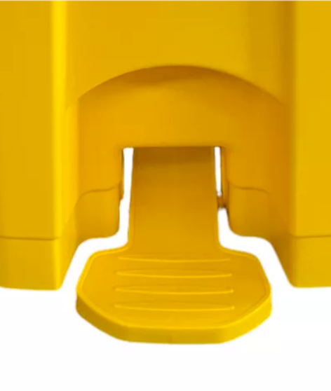 Basurero 50 Litros con Pedal Amarillo-2