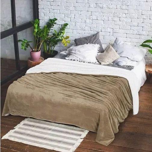 Frazadas Sherpa 2 Plazas Beige-2