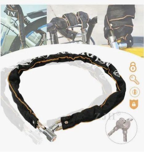 Candado Bicicleta Con Cadena Acero -3
