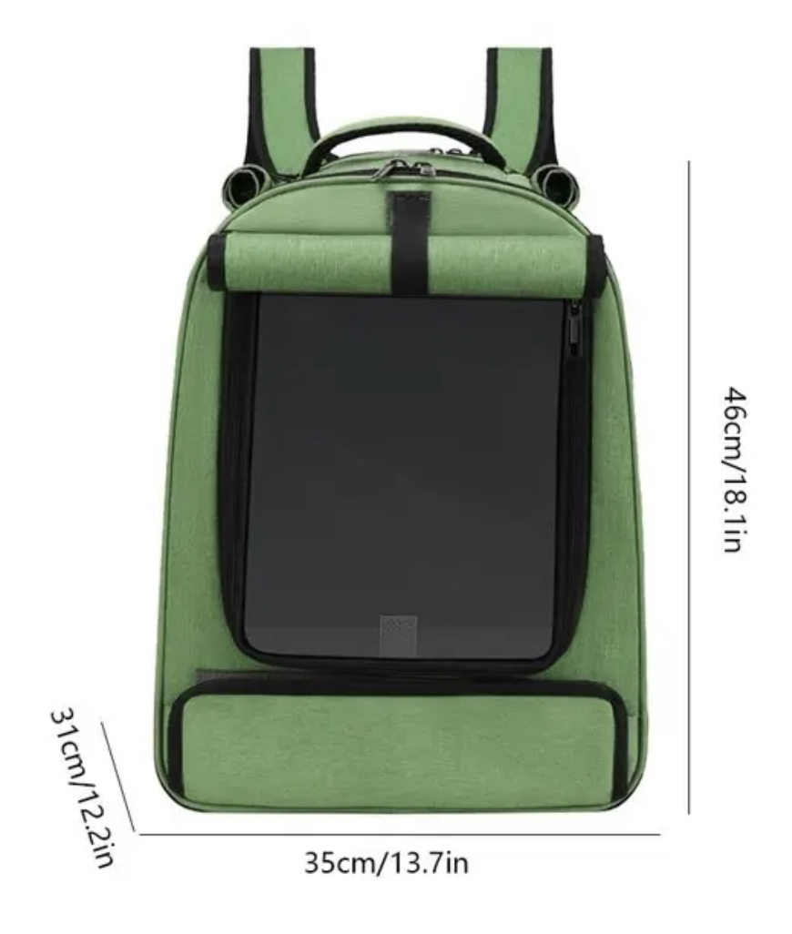 Bolso transportes mascotas malla celeste-2