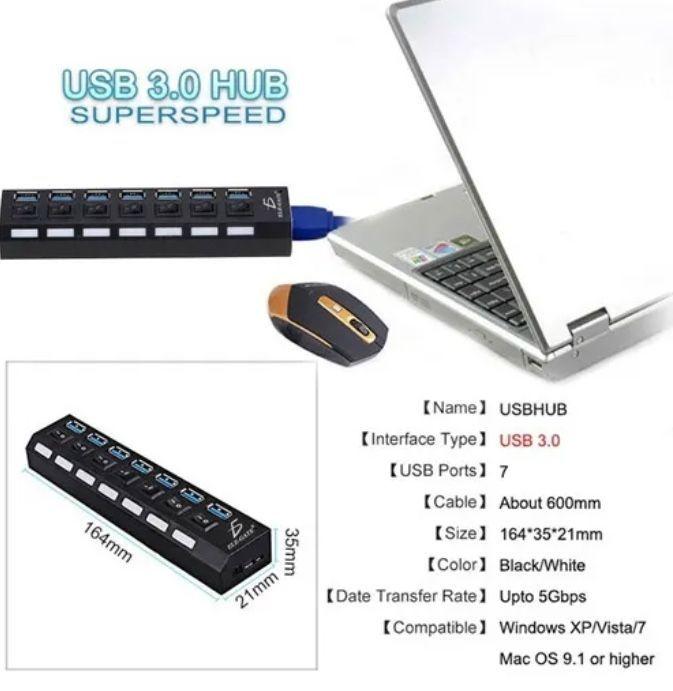 Alargador Usb 3 0 7 Puertos-2