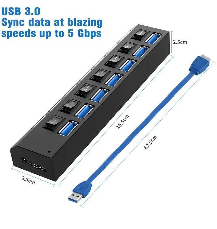 Alargador Usb 3 0 7 Puertos-4