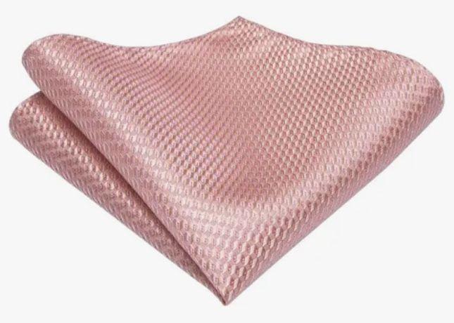 Corbatas Seda Hombres, Paño Y Colleras Palo Rosa-3