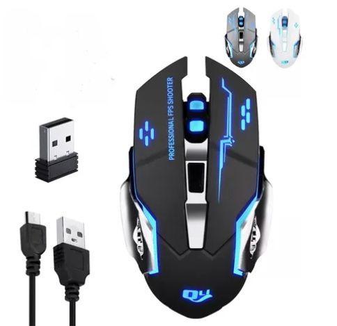 Mouse Gamer Negro  Con Luz Led-0