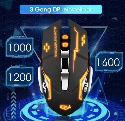 Mouse Gamer Negro  Con Luz Led-2