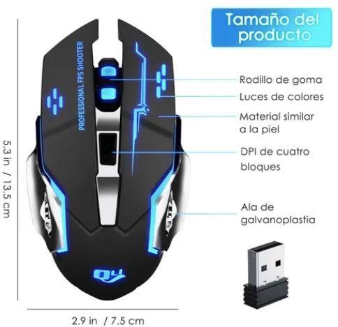 Mouse Gamer Negro  Con Luz Led-5