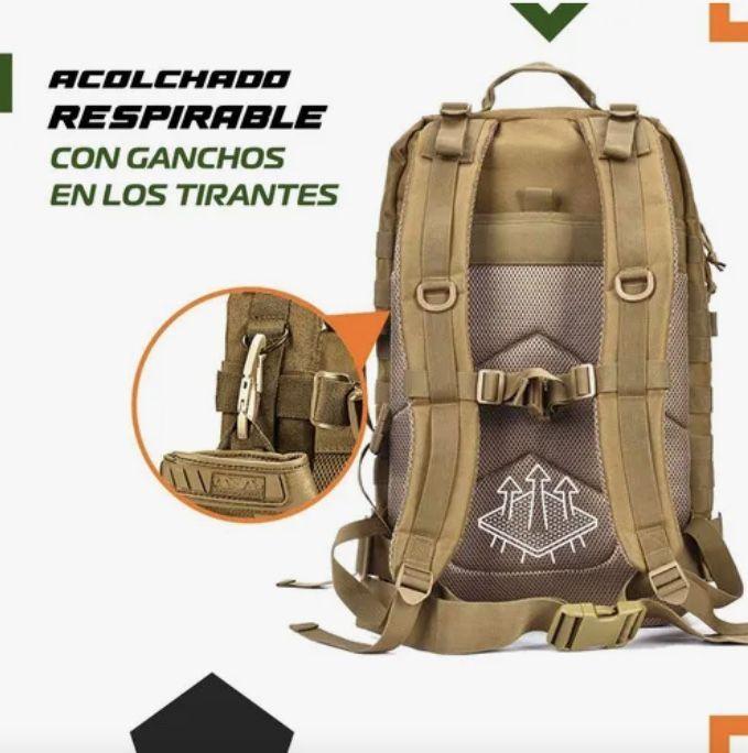 Mochila Tactica Militar Outdoor Beige-5