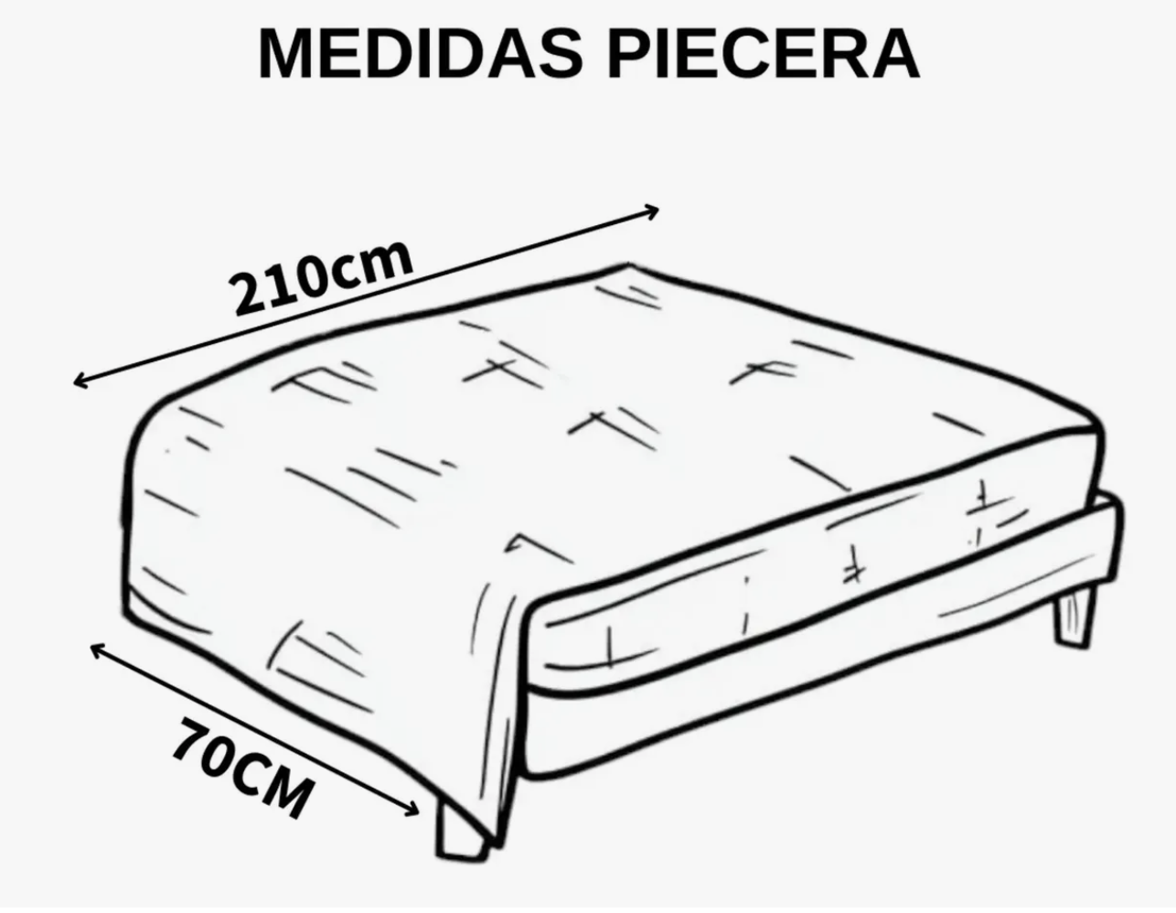 Piecera de lino con pompones medida 70x210cm King 2 Plazas rosado-1