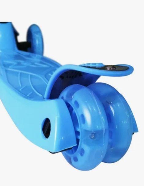 Scooter Monopatin Ruedas Led Azul -2