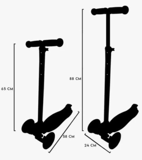 Scooter Monopatin Ruedas Led Azul -4