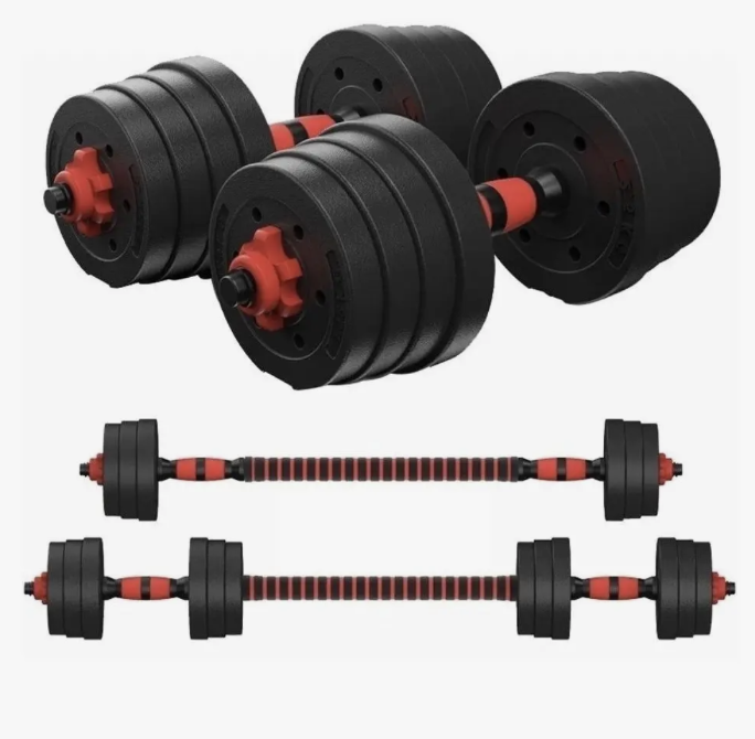Set 2 de mancuernas ajustable de 15kg con union extensor-2