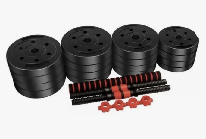 Set 2 de mancuernas ajustable de 15kg con union extensor-3